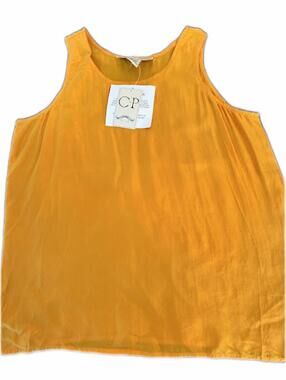 Christine Parker Silk Tank Top Brass Yellow NWT